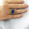 Lapis Lazuli Ring, Ancient Roman Ring, 24K Gold Ring, Octagon Ring, Rustic Jewelry