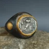 Athena Owl Ring, Ancient Greek Coin Ring, 24k Gold Ring, Handmade Jewelry
