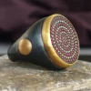 Ancient Roman Ring, Micro Mosaic Ring, 24k Gold Ring, Handmade Jewelry