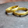 24K Gold Ring, Solid Gold Wedding Band, Pure Gold Promise Ring, Rustic Gold Band, Engagement Ring