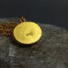 24K Gold Pendant Necklace, Diamond Adorned Gold Pendant, Handmade Jewelry